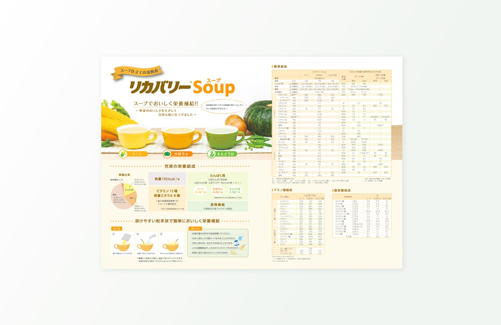 三和科学研究所のリカバリースープのパッケージデザイン